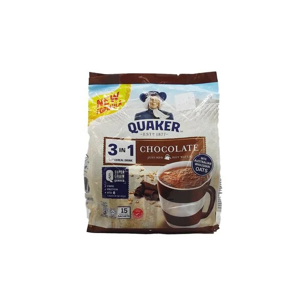 Quacker Chocolate Oat Cereal Drink 15s