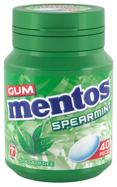 Mentos Spearmint Gum 52g