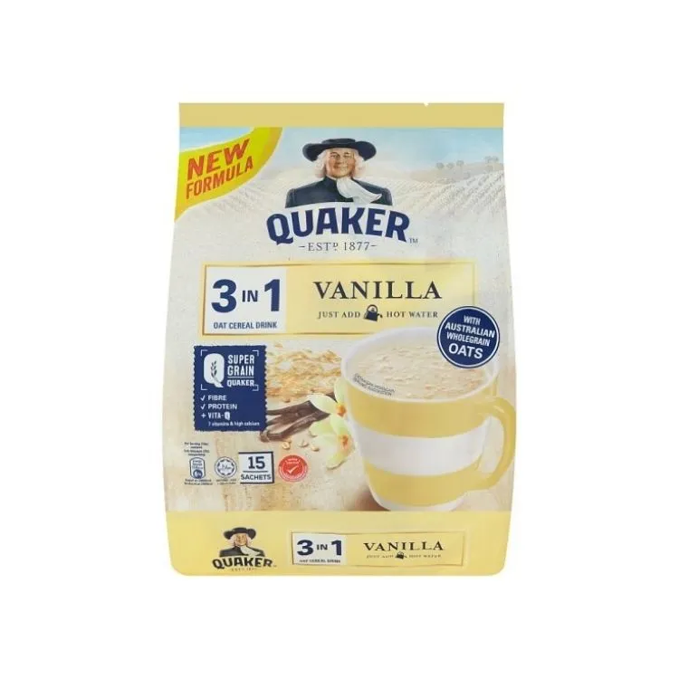 Quacker Vanilla Oat Cereal Drink 15s