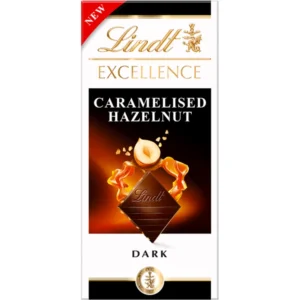 Lindt Dark Chocolate With Caramelised Hazelnut 100g