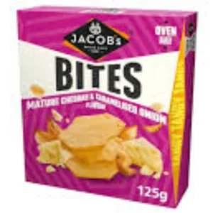 Jacob's Bites Mature Cheddar And Caramelised Onion Flavour 125g