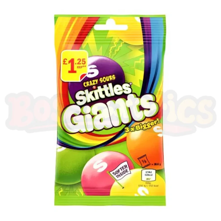 Skittles Crazy Sour Giants 100g