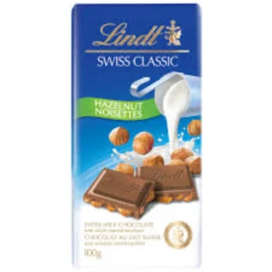 Lindt Swiss Classic Hazelnut Milk Chocolate 100g