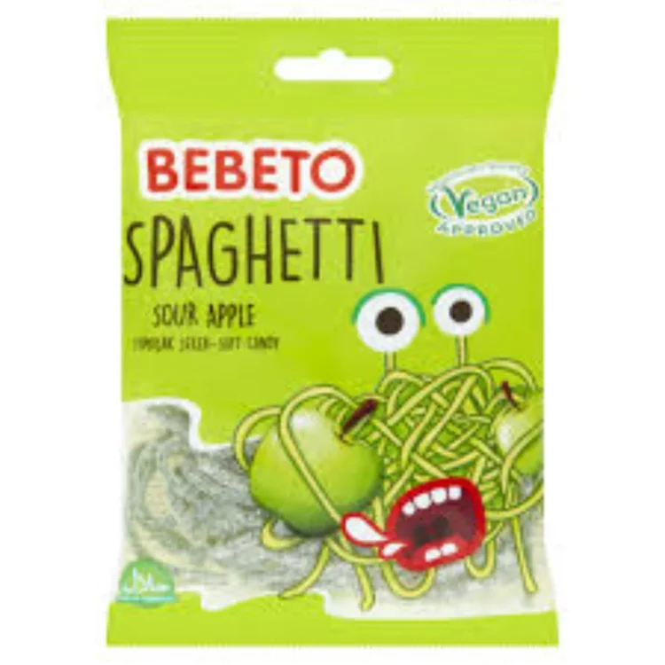 Bebeto Spaghetti Sour Apple 70g