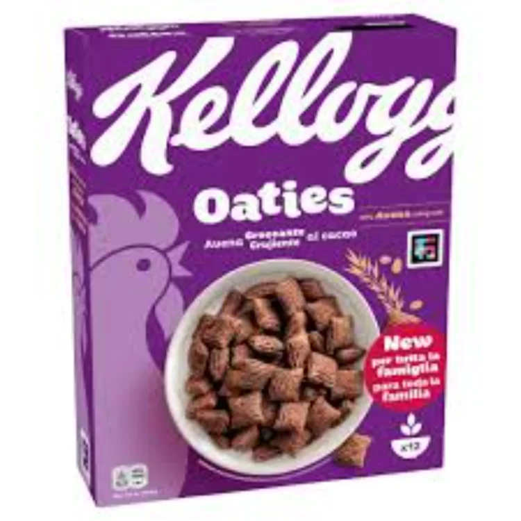 Kelloggs Oaties Crunchy Oats With Cocoa Cereal 360g