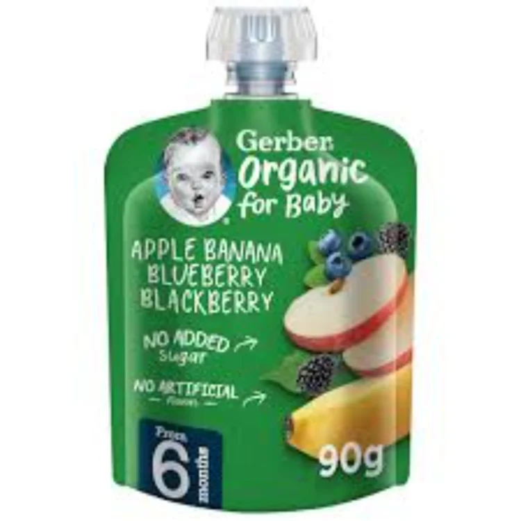 Gerber Baby Food Apple Banana Blueberry & Blackberry 90g