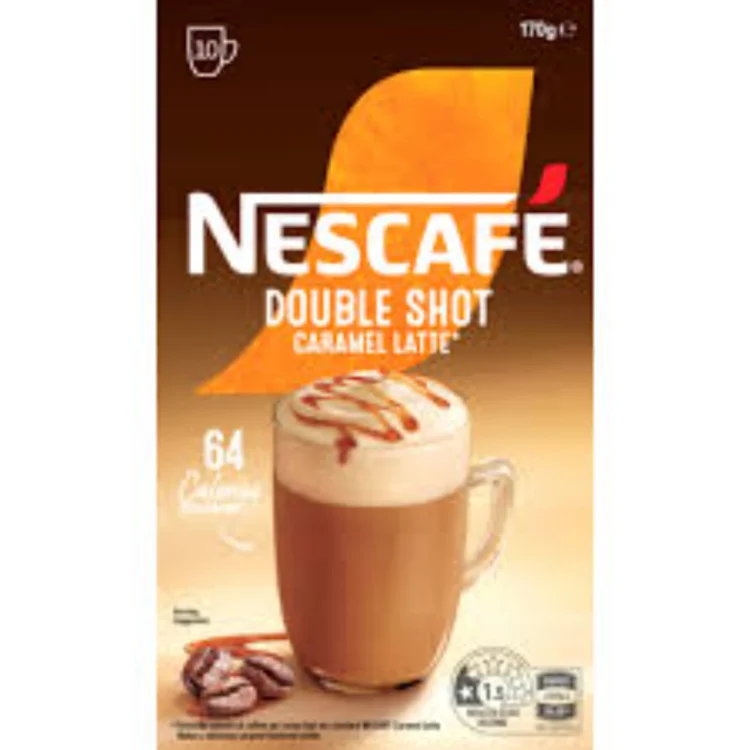 Nescafe Double Shot Caramel Latte 10 Mugs 170g