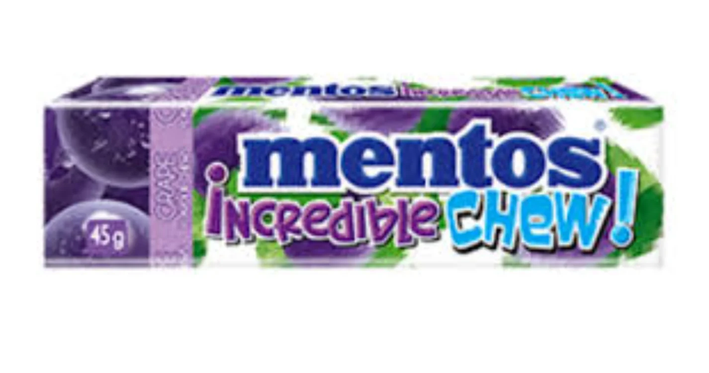 Mentos Incredible Chew Grape 45g