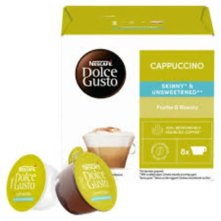 Nescafe Dolce Gusto Cappuccino Skinny & Unsweetened 8x Pods 161.6g