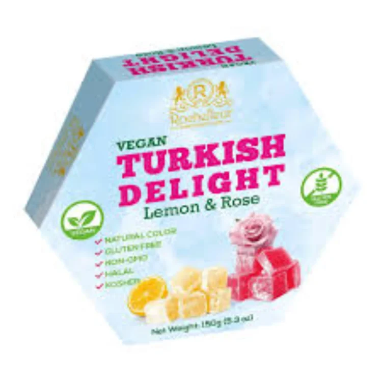 Rochefleur Vegan Turkish Delight Lemon & Rose 150g