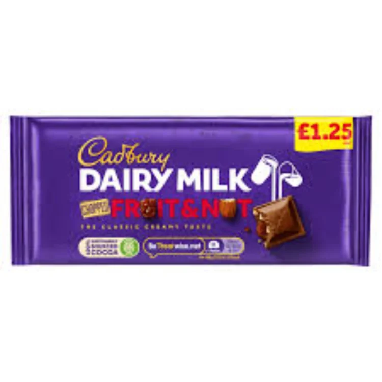 Cadbury Dairy Milk Fruit Nut Uk 95g