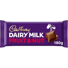 Cadbury Dairy Milk Fruit Nut Uk 180g