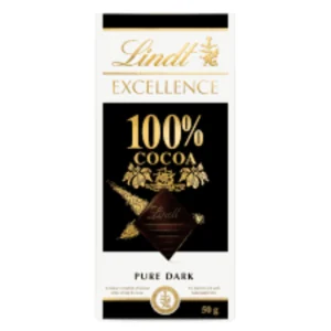 Lindt Excellence 100% Cocoa Chocolate 50g