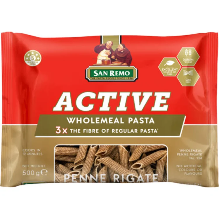 San Remo Active Wholemeal Pasta penne rigate 500g