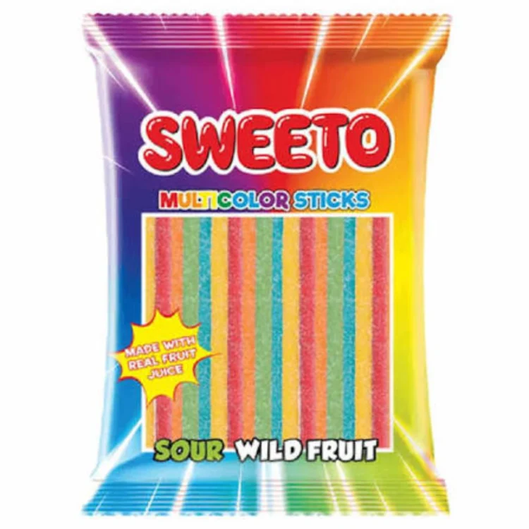 Sweeto Multicolor Sticks Sour wild fruit 80g