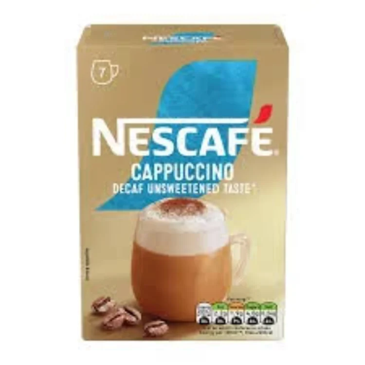 Nescafe Cappuccino Decaf Unsweetened Taste 7 Mugs 105g