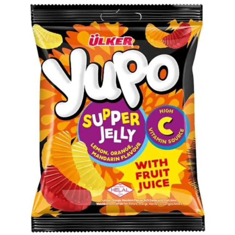 Ulker Yupo Lemon Orange Mandarin Flavour Gummies 64g