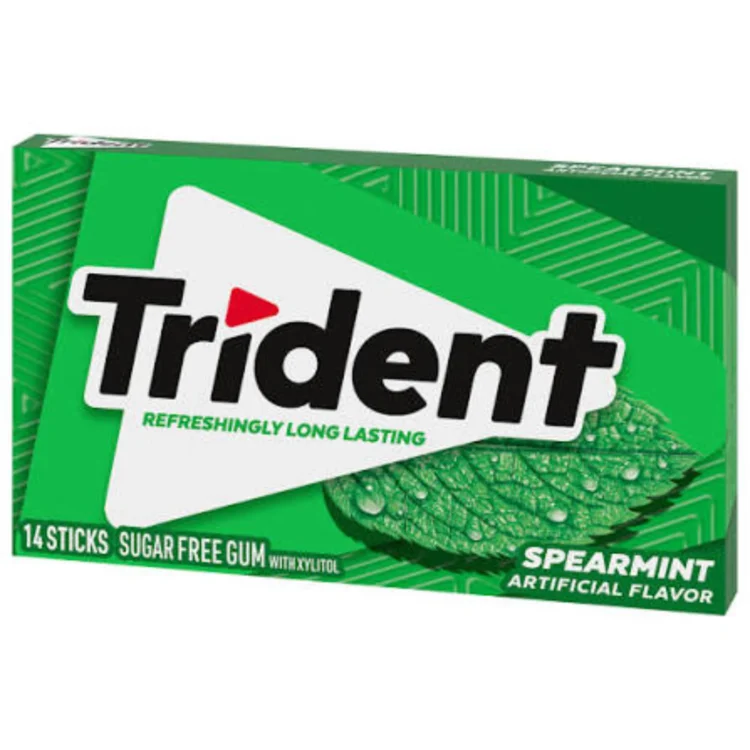 Trident Spearmint Flavour Sugar Free Mint 14s