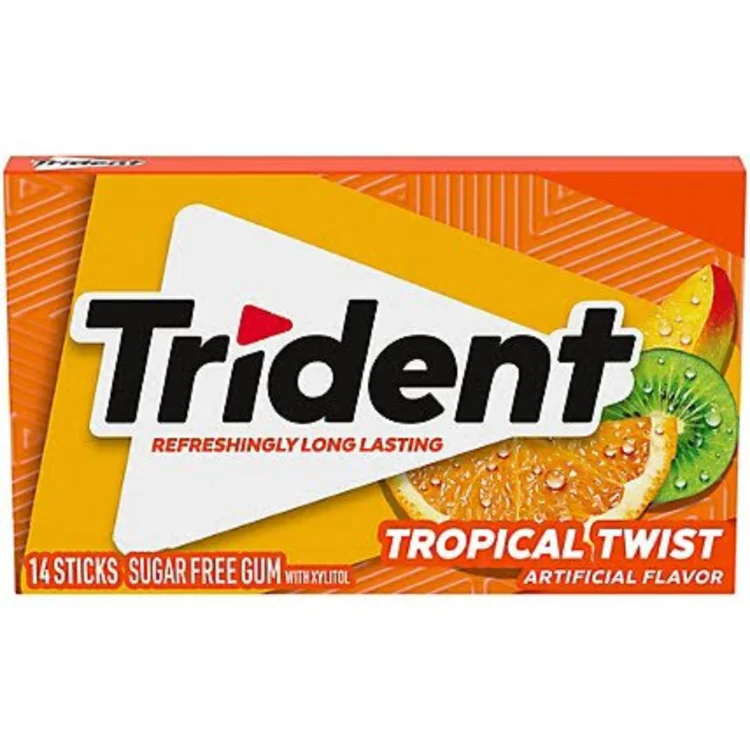 Trident Tropical Twist Sugar Free Mint 14s