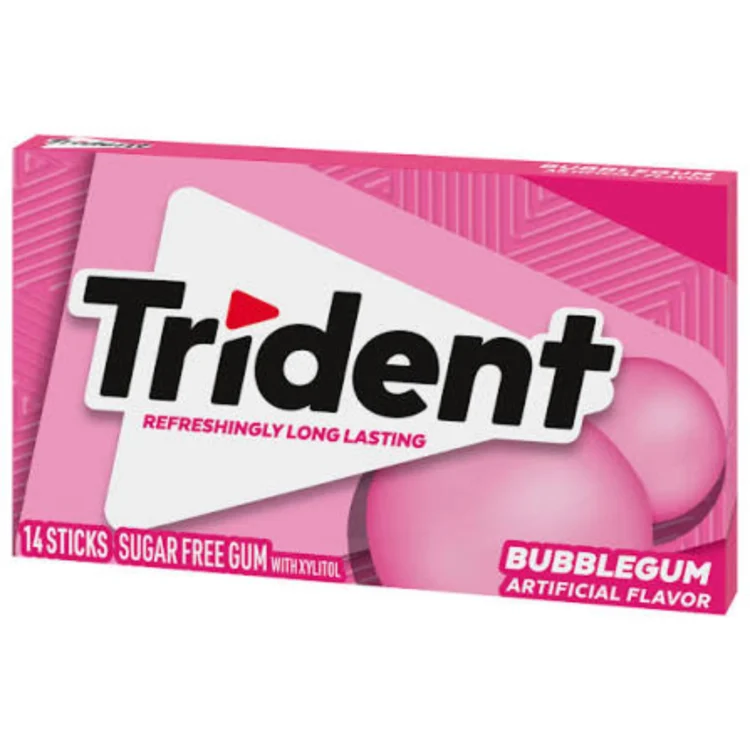 Trident Bubble Gum Flavour Sugar Free Mint 14s
