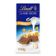 Lindt Classic Recpie Caramel Sea Salt Chocolate 100g
