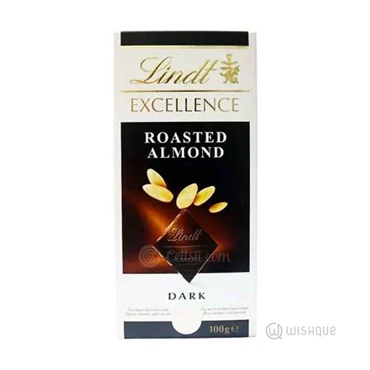 Lindt Excellence Dark Chocolate With Roasted Almond 100g