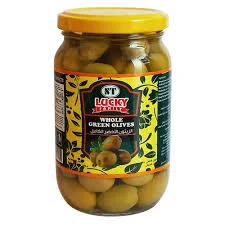 Lucky Family Green Pitted Olives 335g