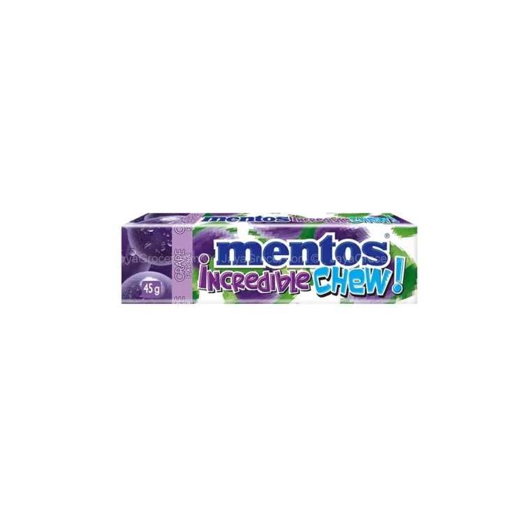 Mentos Incredible Chew Grape Flavour 45g