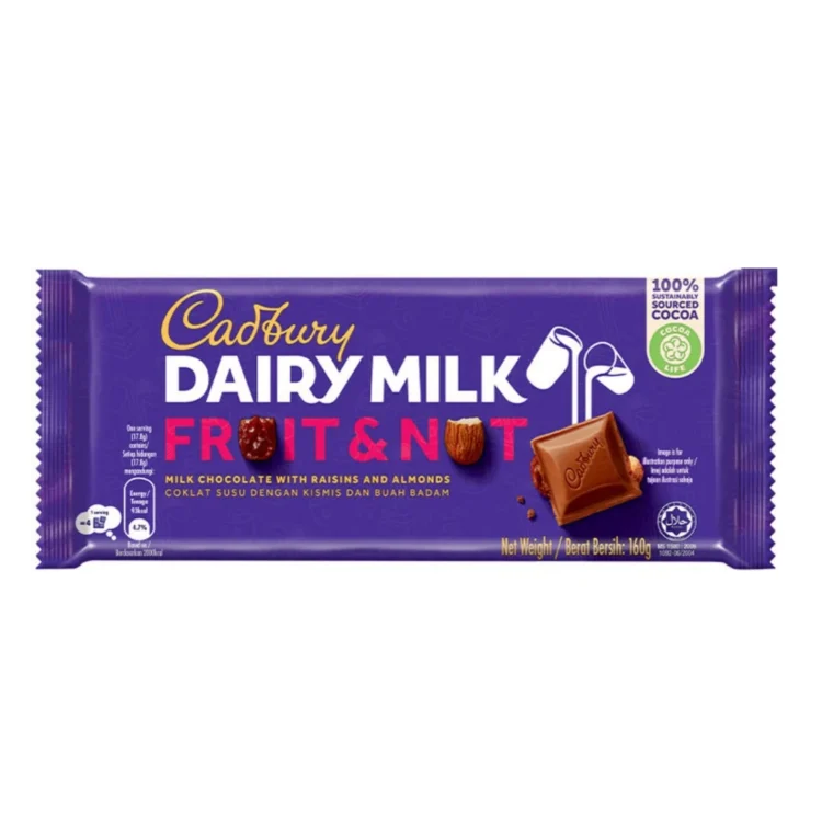 Cadbury Dairy Milk Fruit n Nut 160g