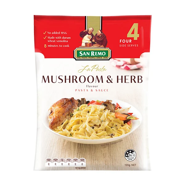 San Remo Mushroom And Herbs Flavour Pasta And Sauce 120g
