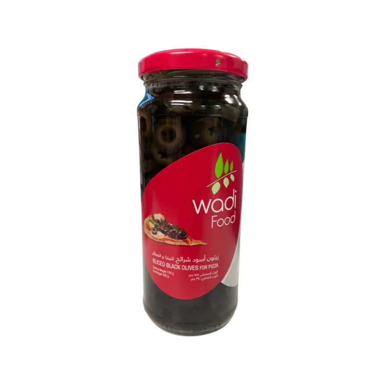 Wadi Foods Sliced Black Olives 340g