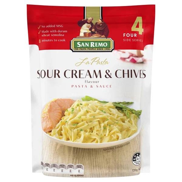San Remo Sour Cream And Chives Flavour Pasta And Sauce 120g